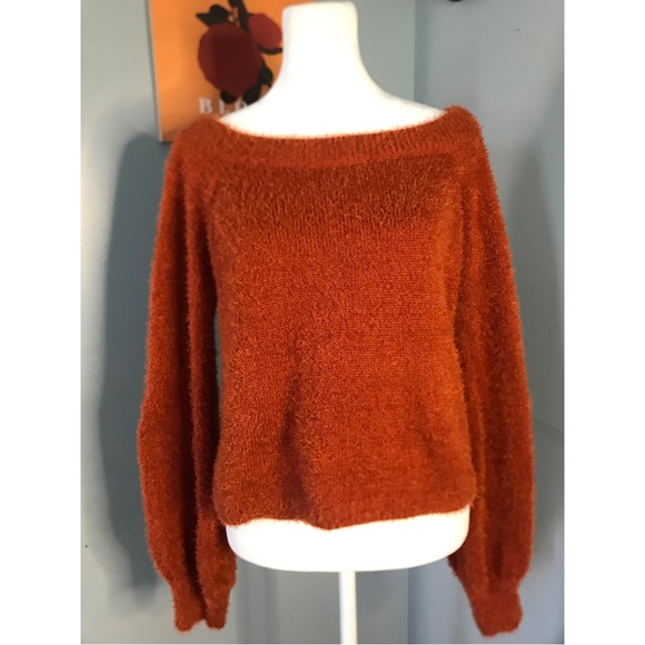 Charlotte Russe Sweaters - Charlotte Russe burnt orange crop sweater size small 🧡